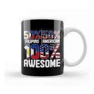 Baskı Dükkanı 50% Chilean 50% American 100% Awesome Immigrant Kupa Bardak