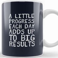 Baskı Dükkanı A Little Progress Each Day Adds Up Gym Inspiratio Kupa