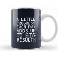 Baskı Dükkanı A Little Progress Each Day Adds Up Gym Inspiration Kupa
