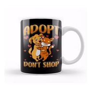 Baskı Dükkanı Adopt Don T Shop Cat Dog Kupa