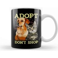 Baskı Dükkanı Adopt Don T Shop Cute Cat Dog Rescue Adoption Kupa