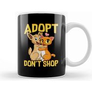 Baskı Dükkanı Adopt Dont Shop Cute Cat Dog Rescue Adoption Kupa