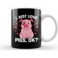 Baskı Dükkanı Adorable I Just Love Pigs ok Baby Pig Lover Kupa Bardak