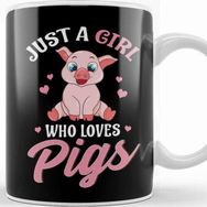 Baskı Dükkanı Adorable Just A Girl Who Loves Pigs Kupa
