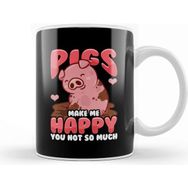 Baskı Dükkanı Adorable Pigs Make Me Happy You Not So Much Kupa