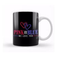 Baskı Dükkanı Adorable Pink Or Blue We Love You Gender Reveal Kupa Bardak