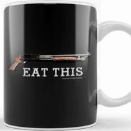 Baskı Dükkanı Aliens Eat This Shotgun Quote Corporal Dwayne Hicks Kupa Bardak