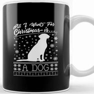 Baskı Dükkanı All I Want for Christmas is a Dog Knit Pattern Kupa