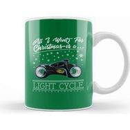 Baskı Dükkanı All I Want For Christmas İs a Light Cycle Tron Kupa Bardak