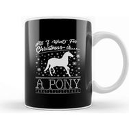 Baskı Dükkanı All I Want For Christmas İs a Pony Knit Pattern Kupa