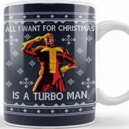 Baskı Dükkanı All I Want For Christmas İs a Turbo Man Jingle All The Way Kupa