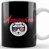 Baskı Dükkanı Ameowica Funny Cat American Meow Kitty Cute Kitten Kupa