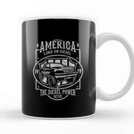 Baskı Dükkanı America Runs On Diesel Truck Kupa