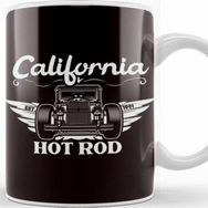 Baskı Dükkanı American California Classic Old Hot Rod Muscle Cars Garage Kupa