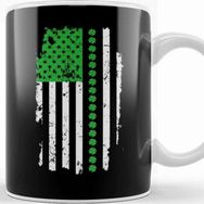 Baskı Dükkanı American Irish Flag Patriotic St Patrick S Day Kupa