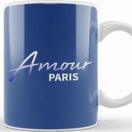 Baskı Dükkanı Amour Paris Slogan Kupa