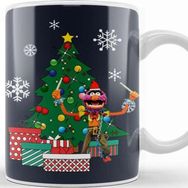 Baskı Dükkanı Animal Around the Christmas Tree Muppets Kupa