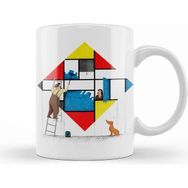 Baskı Dükkanı Art Mondri An His House Kupa