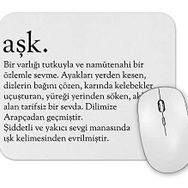 Baskı Dükkanı Ask Kelime Mouse Pad