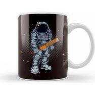 Baskı Dükkanı Astronaut Cricket Player Cricketer Bat Ball Game Kupa