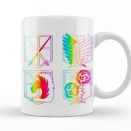 Baskı Dükkanı Attack On Titan Rainbow Kupa Bardak