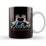 Baskı Dükkanı Autism Awareness Heart Puzzle Autistic Ribbon Special Needs Kupa