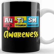 Baskı Dükkanı Autism Awareness Puzzle Chemical Periodic Table Kupa Bardak