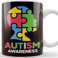 Baskı Dükkanı Autism Awareness Puzzle Head Autistic Support Family Health Kupa