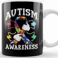 Baskı Dükkanı Autism Awareness Ribbon Autism Awareness Supporter Kupa