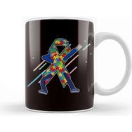 Baskı Dükkanı Autism Awareness Ribbon Dabbing Puzzle Support Autistic Kupa