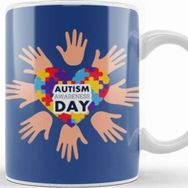 Baskı Dükkanı Autism Day Funny Gift Autism Awareness Day 2021 Kupa Bardak