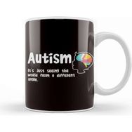 Baskı Dükkanı Autism Seeing World From Different Angle Autistic Awareness Kupa