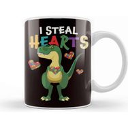 Baskı Dükkanı Autistic Dino Steal Hearts Autism Awareness T-Rex Support Kupa