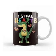 Baskı Dükkanı Autistic Dino Steal Hearts Autism Awareness T-Rex Support Porselen Kupa
