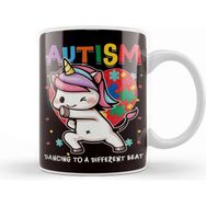 Baskı Dükkanı Autistic Unicorn Autism Awareness Heart Ribbon Puzzle Health Kupa Bardak