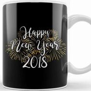 Baskı Dükkanı Awesome Happy New Years 2018 Fireworks Kupa