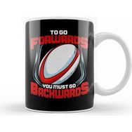 Baskı Dükkanı Awesome To Go Forwards You Must Go Backwards Rugby Kupa