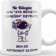 Baskı Dükkanı Aya Benzer Yüreğim Kupa