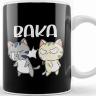 Baskı Dükkanı Baka Anime Slap Japan Cat Anime Japan Baka Kawaii Cats Kedi Kupa