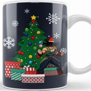 Baskı Dükkanı Bardock Around the Christmas Tree Dragonball Z Kupa