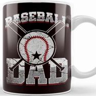 Baskı Dükkanı Baseball Dad Son Daughter Baseball Player Papa Father Daddy Kupa