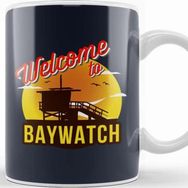 Baskı Dükkanı Baywatch Lifeguard Tower Sunset Kupa