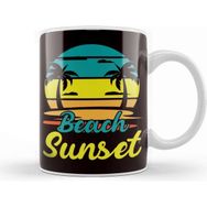 Baskı Dükkanı Beach Sunset Sun Sunrise Island Vacation Tanning Sunbathing Kupa