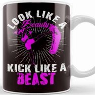 Baskı Dükkanı Beauty Kickboxing Beast Kickboxer Girl Fighter Martial Arts Kupa