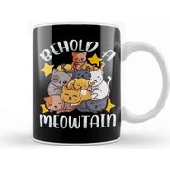 Baskı Dükkanı Behold A Meowtain Cute Cat Mountain Funny Kittens Kupa