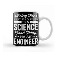 Baskı Dükkanı Being the Best Dad Ever Is A Science Engineer Kupa Bardak