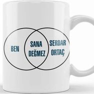 Baskı Dükkanı Ben Sana Değmez Serdar Ortaç Komik Kupa Bardak