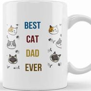 Baskı Dükkanı Best Cat Dad Ever 04 Kupa