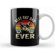 Baskı Dükkanı Best Cat Dad Ever Cat Dad Father Vintage Gift Kupa
