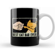 Baskı Dükkanı Best Cat Dad Ever Funny Cat Daddy Father Day Vintage 09 Kupa